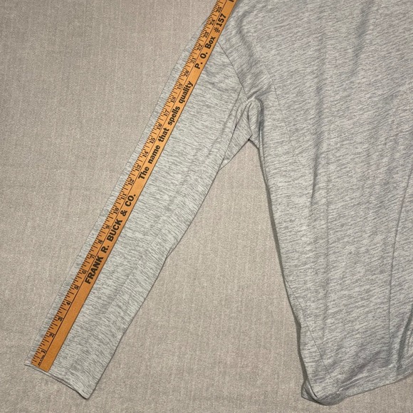 Nike Dri-FIT L Men's Gray Long Sleeve Athletic Training Shirt Gym Large Heather - Picture 8 of 9